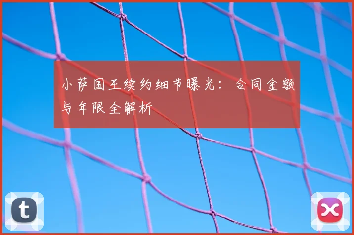小萨国王续约细节曝光：合同金额与年限全解析